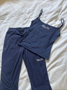 White Fox Boutique Navy Camisole & Flared Leggings Set